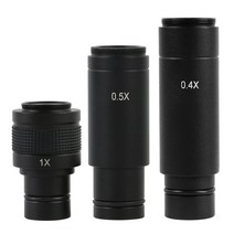 0.4X 0.5X 1X C 마운트 현미경 카메라 어댑터 렌즈 23.2mm 30mm 30.5mm CCD 용 전자 접안, [04] 1X with 2 ring