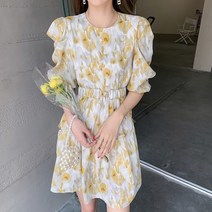 디작소 여성 센슈얼 허리벨트 포인트 플림츠 셔링 원피스
