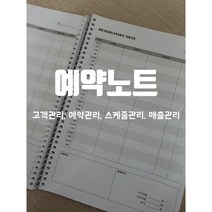 예약노트 반영구 미용실 네일샵 매출장부 양면 150page 파스텔무지표지, D타입, 핑크, 화이트