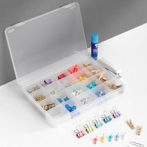 취미생활 십자수 수예품 투명 보관 수납함 목걸이 귀요미보관통 반지, 20칸