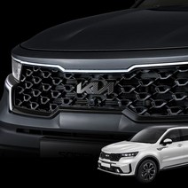 크립톤 쏘렌토 MQ4 트렁크 신형 엠블럼 전용 로고 스티커 풀세트 튜닝 용품, 본넷 엠블럼, 블랙 무광