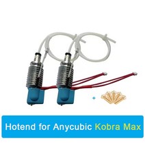 Anycubic kobra max 0.4mm 노즐 핫엔드 24v 히터 방열판 3d 인쇄 부품용 3d 프린터 핫엔드 장거리 압출기, 1 개 5 노즐
