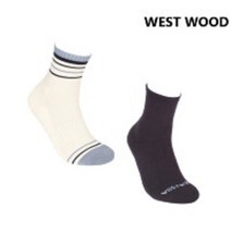 웨스트우드 WEST WOOD 봄 여름 가을 등산 트레킹 일 외출 하실때 편하게 신으실 수 있는 남성 중목기장의 캐주얼 양말 (2PACK) WM1MTAO603