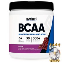 미국산 뉴트리코스트 BCAA 파우더 300g 그레이프 2:1:1 포도 Nutricost 선물증정, 2개