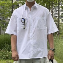 남자 오버핏 투포켓 반팔 셔츠 빅사이즈 여름 남자 코디