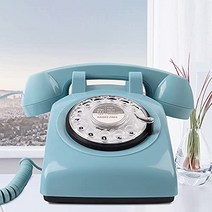 레트로 전화기 미국 빈티지 로터리 다이얼폰 MCHETA 폰 1980년대 폰-611342, 블랙입니다.