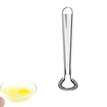 Stainless Steel Mini Spring Egg Beater Silicone Whisk Magic Hand Held Sauce Stirrer Blender Milk Fro, 1