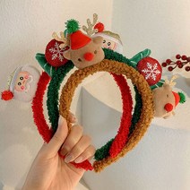 양털크리스마스머리띠, 핑크