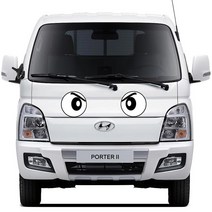 람앤클 택배 배달 트럭 어린이집 차량 타요 눈알 스티커 자동차 데칼 튜닝 용품, 대형, 02_한쪽 윙크눈 (검정테두리)