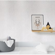 포레버스페이스 풀없이 붙이는 스티커 접착식 실크벽지 곰팡이 오염방지 원룸 거실 천장, 훈민정음 그레이