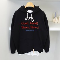 SM 기모 굿타임 자수 후드티