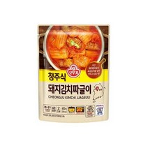 오뚜기 청주식 돼지김치짜글이 450G 한끼식사 얼큰한국물 시원한국물 진한국물 해장음식, 2개