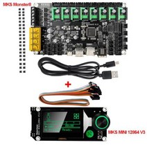 킹룬 KINGROON Makerbase MKS Monster8 32 비트 제어 보드 마더 3D 프린터 부품 maiboard TMC2209 for Voron VS Spider Oct, [03] Monster8 12864 V3, Monster8 12864 V3