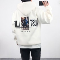 엠클로 오버핏 네오프렌 그라운드 프린팅 후드 맨투맨 티셔츠 4컬러 후드티
