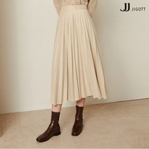 JJ지고트 백 밴딩 스웨이드 플리츠 스커트 GMCP0SKW7