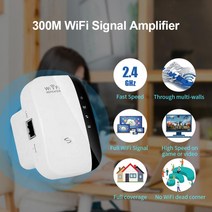 와이파이 시그널 부스터 300Mbps 무선 와이파이 리피터 라우터 신호 증폭기 부스터 익스텐더 장거리 액세스, 01 Black US_01 1pc