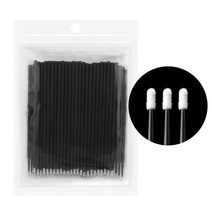 면봉 수정 메이크업 클렌징 긴면봉 두피 스켈링 솜방망이GLAMLASH-내구성 일회용 마이크로 브러시 속눈썹, 02 BlackMicroBrush