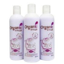 오가닉 저자극 보습효과 장모용 고양이샴푸 500ml x 3통 린스겸용 반려묘 전용 린스겸용샴푸, 3개