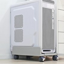사무실 바퀴달린 폭조절 컴퓨대 본체받침 서재 대학교 본체거치대, 블랙