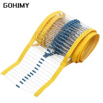 저항기 가변저항 전자 필름100pcs 1/4W 금속 필름 저항 1R 22M 100R 220R 330R 1K 1.5K 2.2K 3.3K 4.7K 2K2, 153 330K