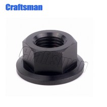 Craftsman-티타늄 너트 Ti M5 M6 M8 M10 M12 M14 오토바이 자전거 플랜지 나사 볼트, 01 Black_01 M10 1.0