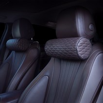 루젠 아크모 HX 메모리폼 가죽 차량용 목쿠션 1+1 10컬러, 버건디 1+1