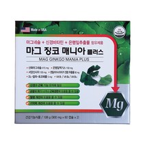 마그 징코 매니아 플러스 약국정품, 2개입, 60캡슐