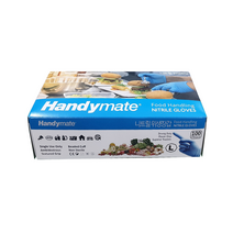 Handymate 니트릴 글러브 (S M L) 100개입 / 식품용 위생 장갑, D) 니트릴 글러브 (하늘색) S사이즈 100개입, 소(S)