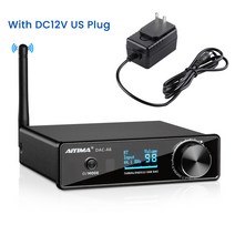 AIYIMA 오디오 DAC A6 블루투스 ESS9038Q2M 미니 하이피 USB DAC 디코더 XMOS XU208 PCM 32비트/768kHz DSD512 지원 APTX-HD, With US Pug, 02 With US plug