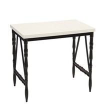 엔틱 철재 다리 주방 테이블 4인용 식탁 3컬러 다이닝룸 베란다 음식점, 화이트