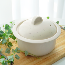IH 인덕션 뚝배기 18cm 흰색 도자기 작은 미니밥솥 인덕션용 찌개 내열냄비, 01.아이보리