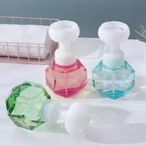 꽃 모양 거품 핸드워시 손세정제 디스펜서 300ml 욕실 펌프 리필 용기 통, 핑크