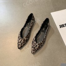 하이힐 펌프스 호피 레오파드 여자 구두 여성 발편한 미들힐 편한 30대 220 청키