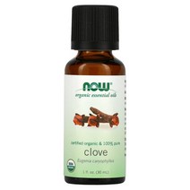 NOW Foods 유기농 에센셜 오일 클로브 1 fl oz (30 ml), 1 액상 온스