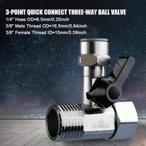 솔레노이드밸브 유압솔밸브티 볼 밸브 빠른 피팅 3 포인트 빠른 연결 3 방향 볼 밸브 정수기 금속 연결 물, 01 A