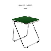 플라토네 투명 아크릴 폴딩 접이식 테이블 카스텔리 플리아 커피 사이드 책상 미드센추리 모던 카페 선물, 솔리드 그린