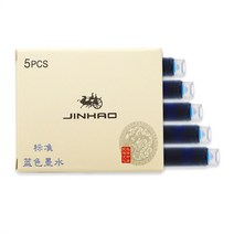 만년필카트리지 Jinhao 컬러 잉크 카트리지 리필 만년필 사무실 학교 학생 문구 용품 5 개, 02 Blue