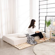 아너스티가구 4단 소나무 원목 매트리스 접이식 깔판