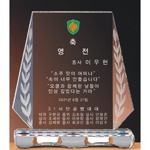 프라이스골프 크리스탈 상패 G2212 전역패 영전패 감사패, 단일 제품