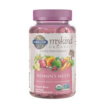 Garden of Life mykind Organics 여성용 젤리 비타민 - 베리 - 유기농 인증 GMO 프리 비건 코셔 컴플리트 멀티 - 메틸 B12 C 및 D3 - 글