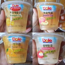 Dole 돌 후룻컵 (198g 6입 x 1팩) 달콤한 후르츠 컵과일 파인애플 / 망고 / 복숭아 / 람부탄, 복숭아 (198gx6개)