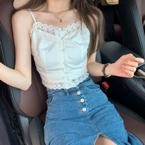 브라탑 순욕풍 화이트 러플 이너웨어 여성 봄 여름 핏아우터 민소매 고퀄리티 감각 상의 3717605811