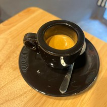 에스프레소잔 데미타세 명품커피잔, 블랙세트, 블랙, 1개