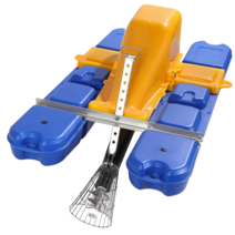 저수지 산소 발생기 여과기 기포발생기 에어 수류펌프, 1100W-220V 스테인레스 스틸 이중 휠