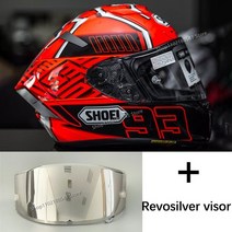 X-Spirit III 풀 페이스 오토바이 헬멧 X14 레드 모토 크로스 레이싱 라이딩 안전모, 10 Revo silver Viosr_04 XXL