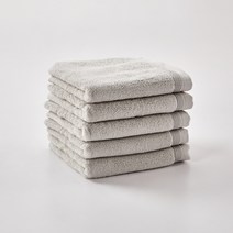 WOW 180g고중량컬러세면타올5P세트 그레이, 상세설명 참조