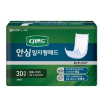 디펜드 남녀공용 안심 일자형 패드 성인기저귀 중형, 30개입, 13개