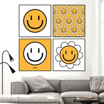 셀러허브 스마일 인테리어 캔버스 액자 14종 20호 60x60cm, 14번／캔버스액자(옆면흰색)
