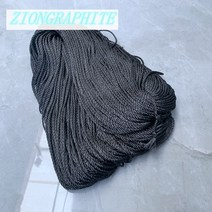 흑연 로프 탄소 섬유 직경 3 4 5 6mm 전도성 고온 저항 안정적인 전기 전도도, 03 4mmx1m