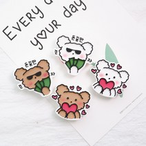 플렉스 귀요미강아지 방향제+리필오일5ml+선물포장무료 차량용 석고방향제 차량방향제, 1.다우니에이프릴, 돈길만걷자 화이트